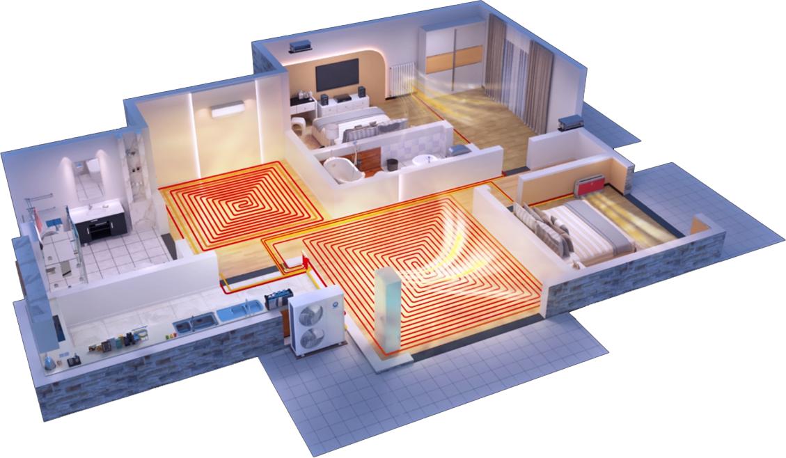 冬暖夏凉，空气源热泵两联供应你更节能、恬静的极致体验！